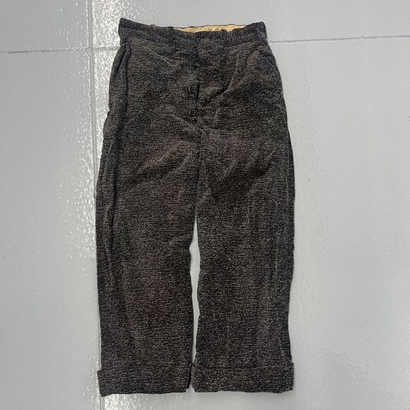 Vintage 40s Happy Kid Brown Pattern Corduroy Pants 22x19 - Picture 1 of 4